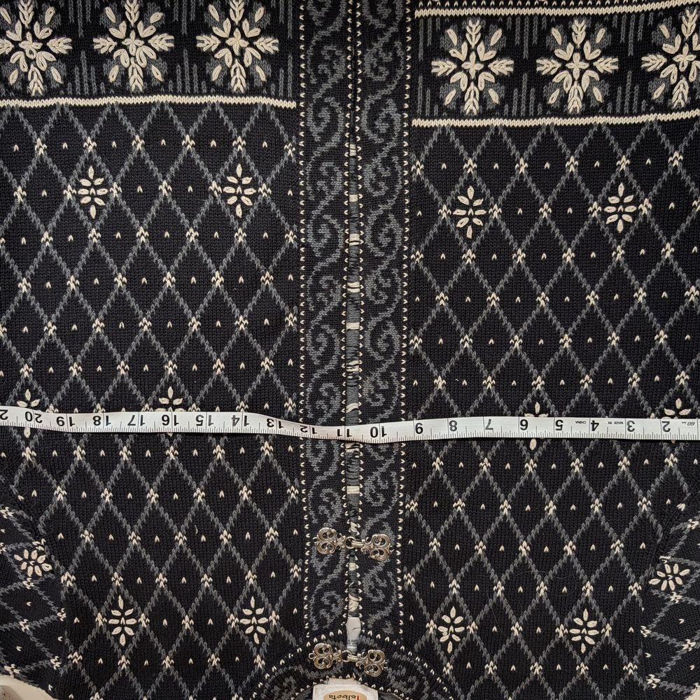 Talbots Nordic Fair Isle Knit Cardigan M - Picture 7 of 9